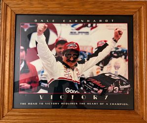 Vintage-Dale Earnhardt Sr. #3-Framed NASCAR "Victory" Poster Print