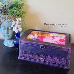 Bright Boho Refinished Jewelry Box
