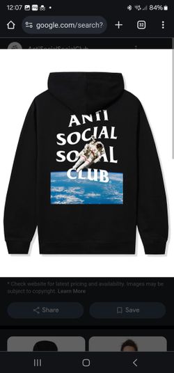 Anti Social Social Club Solar Flare Hoodie- Black NASA Size XL _ Brand New 