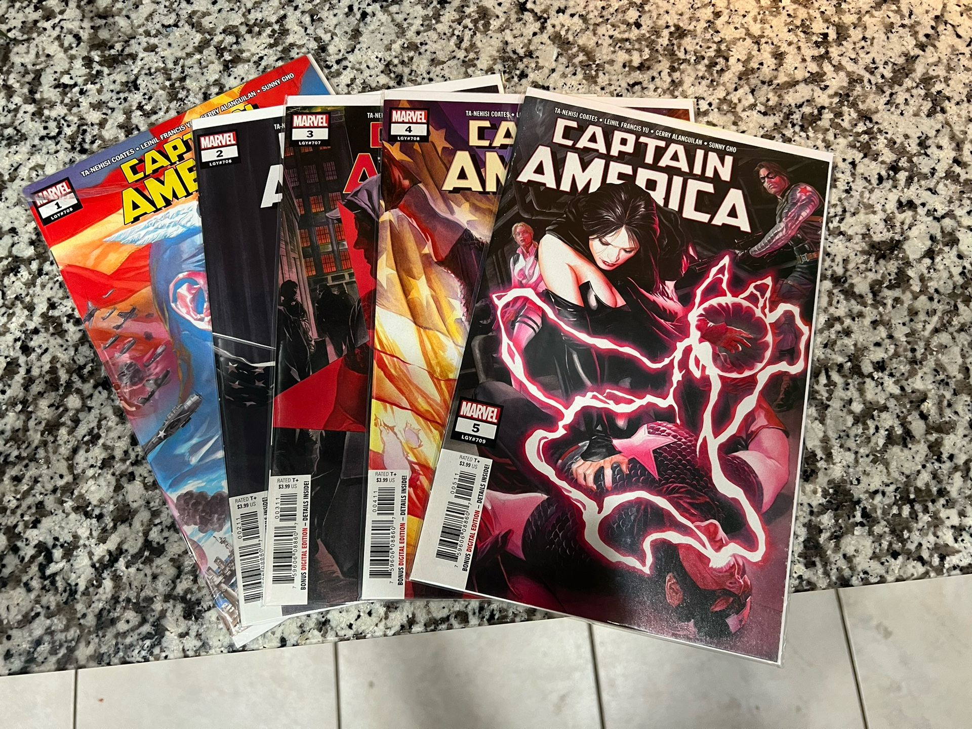 Captain America Marvel Comics #1-5 And Extra Minecraft And Spider-Man Marvel