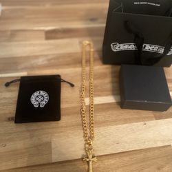 Chrome Hearts .925 Gold Silver Classic Paperchain Necklace - 55cm (21.5")