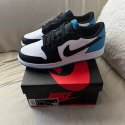 Air Jordan 1 Low OG Powder Blue White Black New Size 7y GS