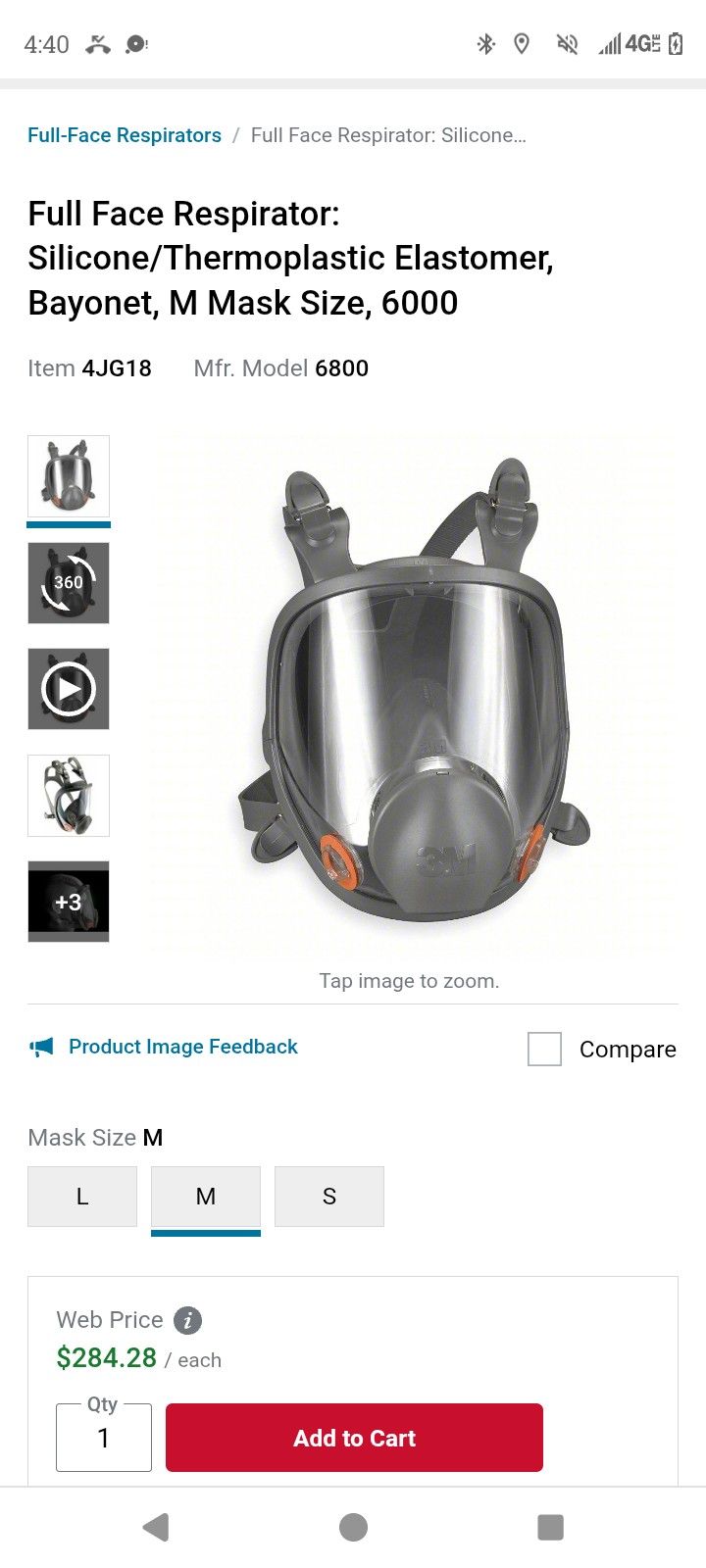 3M Full Face Mask 