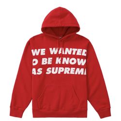 Supreme We Wanted To Be Known As, Hoody! Xl, DS