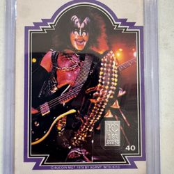 1978 KISS SERIES 1 SINGLE TRADING CARD #40 GENE