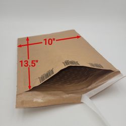 150 - 10" x 13.5" Kraft Self-Seal Natural Paper Padded Recycleble Mailers Case