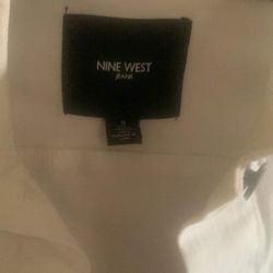Nine West White Jean Women Jacket Size Small 