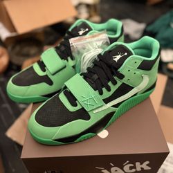 DS Size 12 Travis Scott x Air Jordan ‘Green Spark’ Jumpman Jack