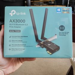 TP-Link WiFi 6 PCIe WiFi Card for Desktop PC AX3000 (Archer TX55E), Bluetooth 5.3