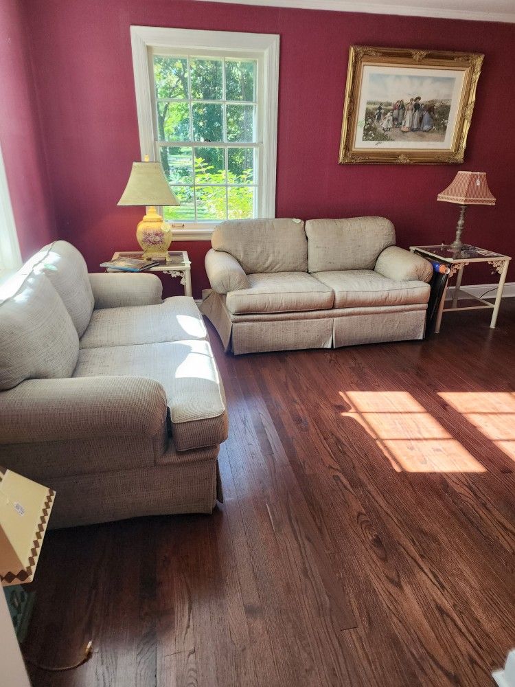 2 Love Seats And 2 End Tables