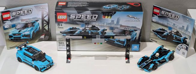 LEGO Speed Champions 76898 Formula E Panasonic Jaguar Racing GEN2 car & Jaguar I-PACE eTROPHY
