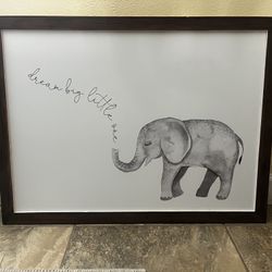 Baby Nursery/ Toddler Canvas Elephant Artwork 