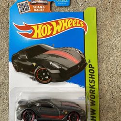 HOT WHEELS FERRARI 599XX SILVER GRAY HW WORKSHOP NICE 2015