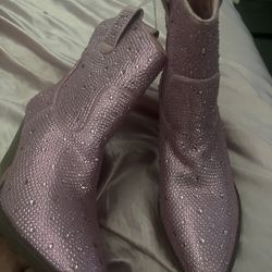 Pink Sparkling Boots