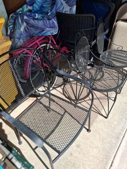 4-rod Iron Patio chairs! Must Go!