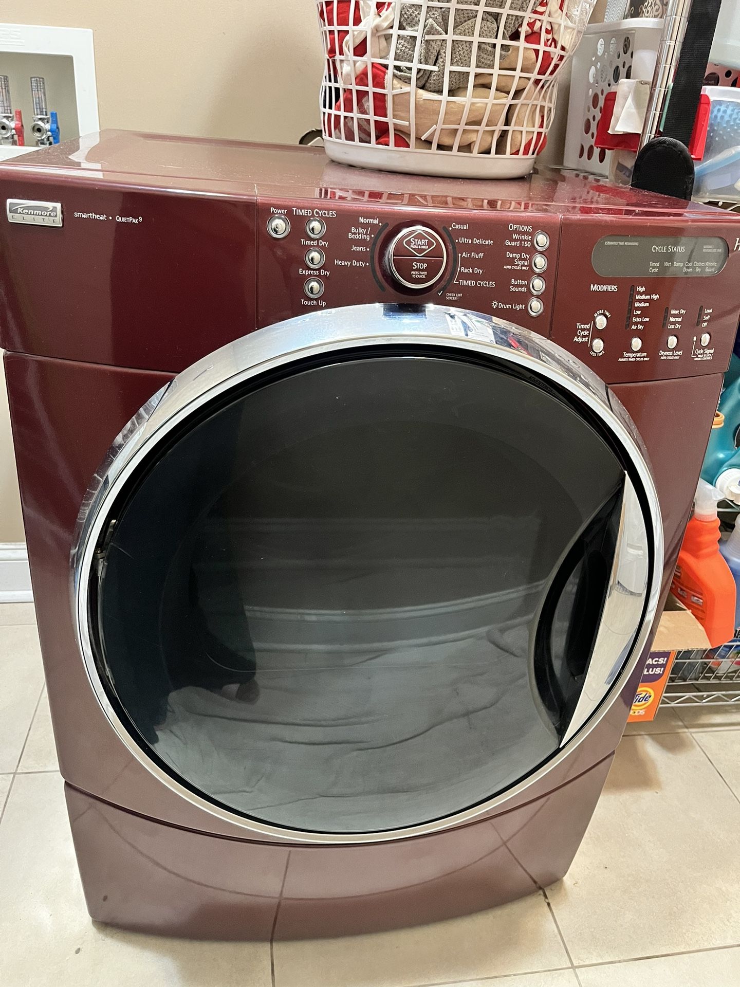 Red set Of h5 Kenmore Elite Washer And Dryer