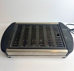 Krups Canyon Deluxe Smokeless Portable Indoor Cast Iron Grill -Used