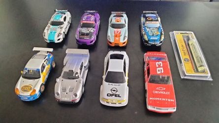8 scalextric 1/32 slot car bundle for sale