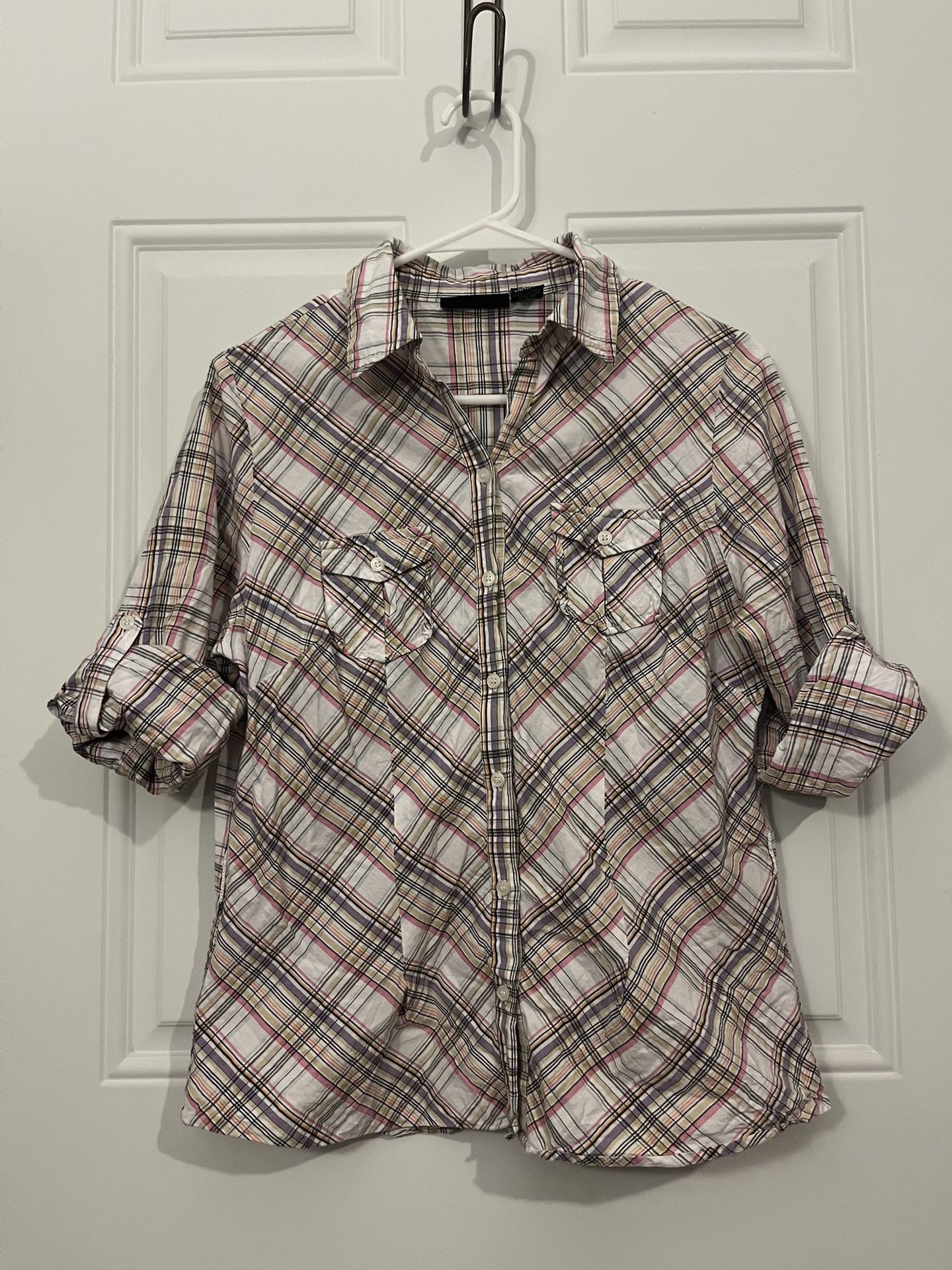 Women’s Medium Relativity 100% Cotton Button Up Blouse