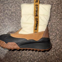 Timberland Moriah Range Women Size 8 Snow Boots White Brown Waterproof NWOB