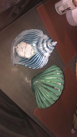 Decorative Seashell Dishes Set of 2
