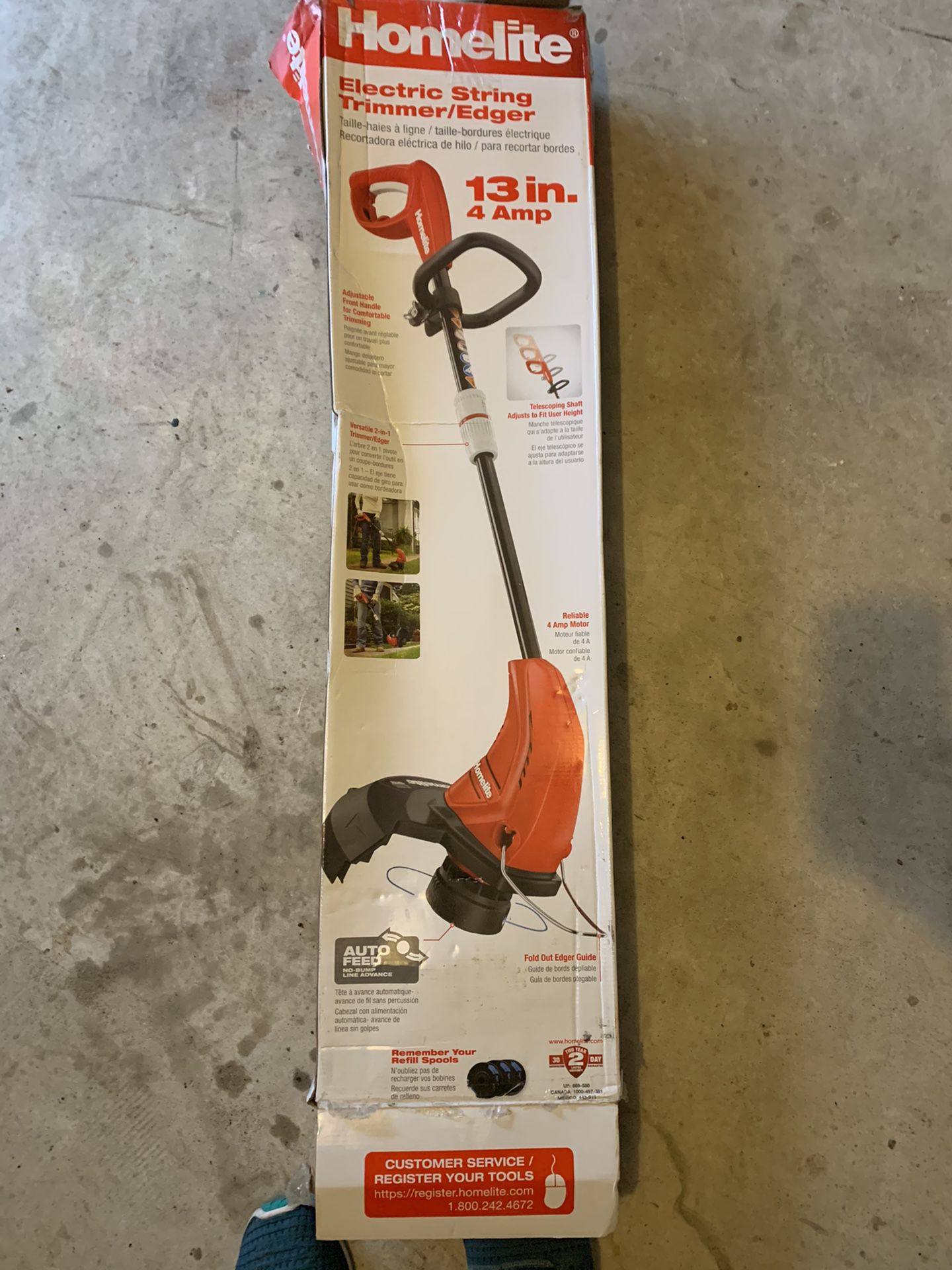 homelite electeic string trimmer new