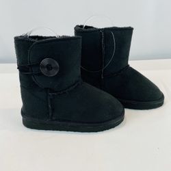 Brand New Girls Black 1 Button Boots- Avail in size Big Kid  2