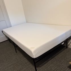 Foldable Twin XL Bed Frame with Mattress