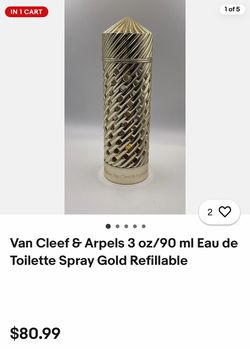 Van Cleef & Arpels 3 oz/90 ml Eau de Toilette Spray Gold Refillable