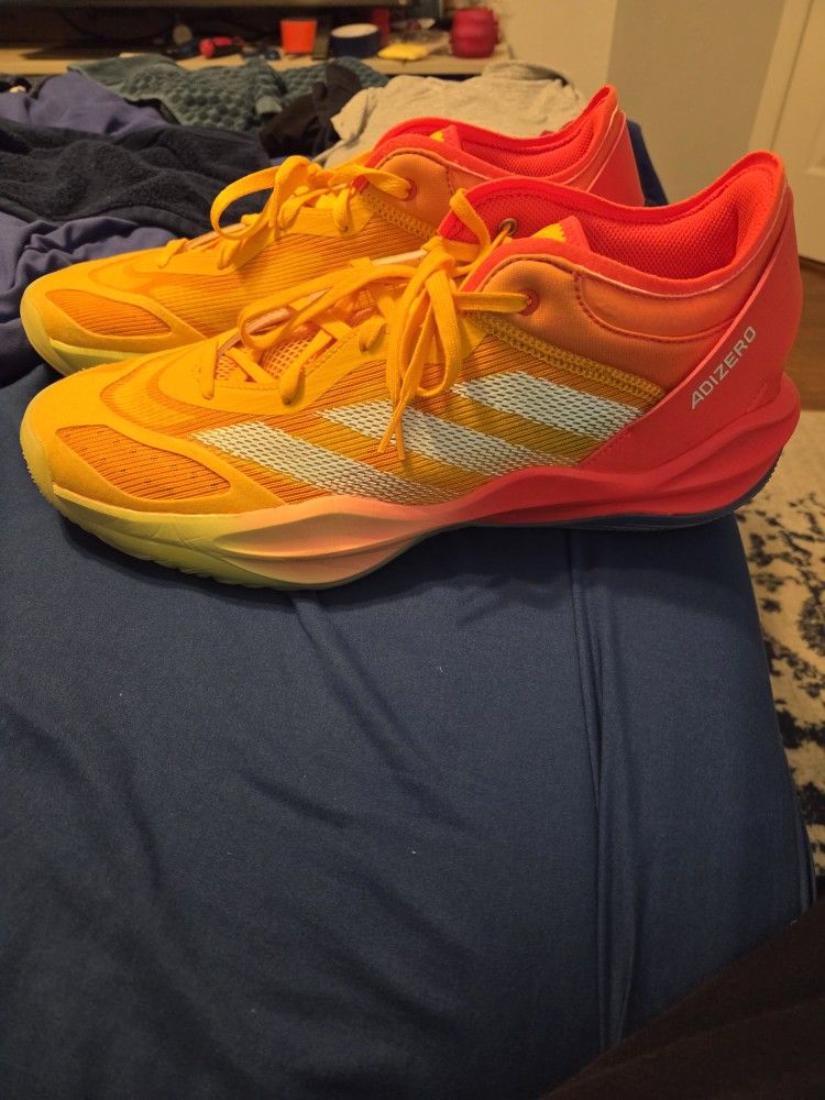 11.5 Men's Adidas Adizero Orange, Yellow, Blue Bottom 