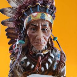 New Western Decor Mdf Indian Cheif 11" Tall