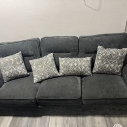Dark Green 3 Seater Sofa With Throw Pillow / Sofa Para 3
