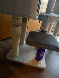 Grey cat tree