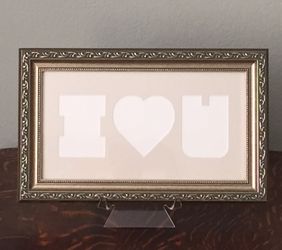 I ❤️ U Matted Picture Frame
