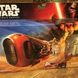 STAR WARS FORCE AWAKENS REY’S SPEEDER (JAKKU) NEW IN SEALED BOX 2015