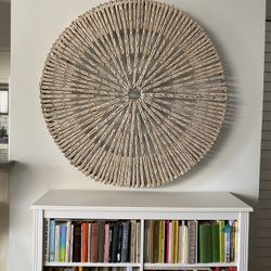 Round reed wall hanging