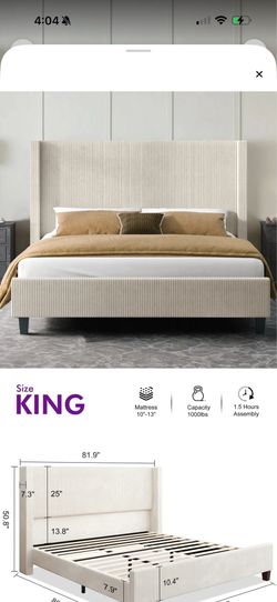 King sized bed frame