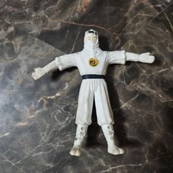 Vintage 1995 Saban Gordy Toy Bendable White Ninja Figure