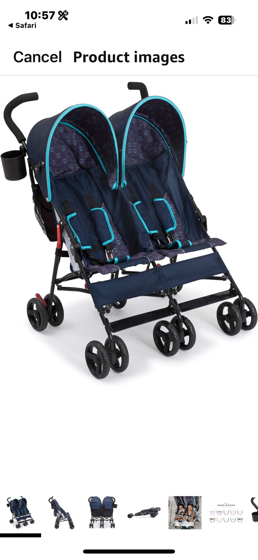 Double Side By Side Stroller