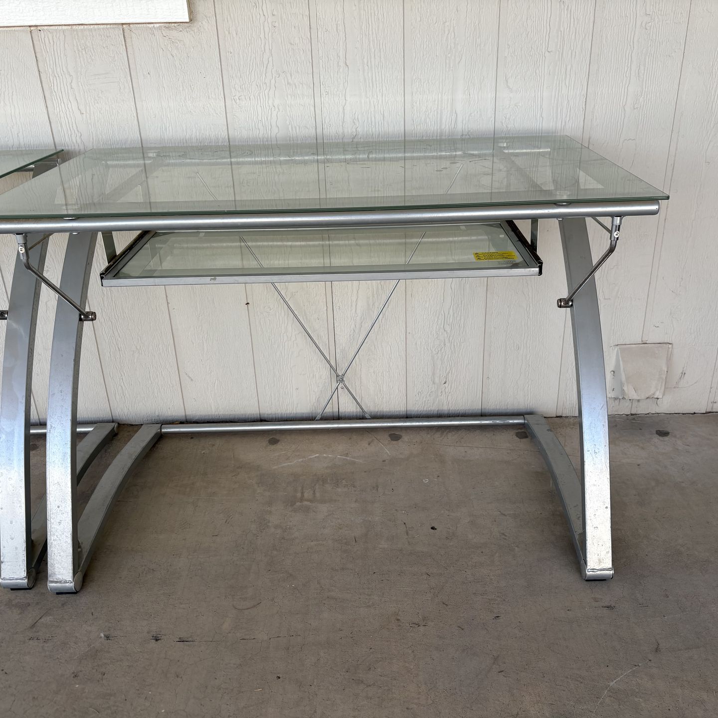 Glass Top Computer Desk