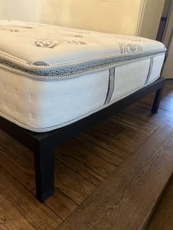 Almost New Queen Size Bed+memory Foam Mattress + Mattress Cover