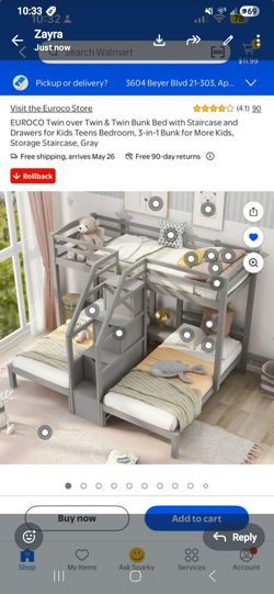 Gray bunk beds brand new