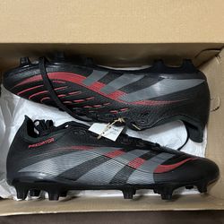 Adidas Predator League Black Red FG/MG Soccer Cleats ID1328 Mens Size 9