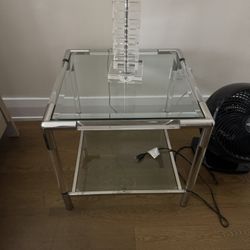 Elegant Glass Nightstand (Set of 2)
