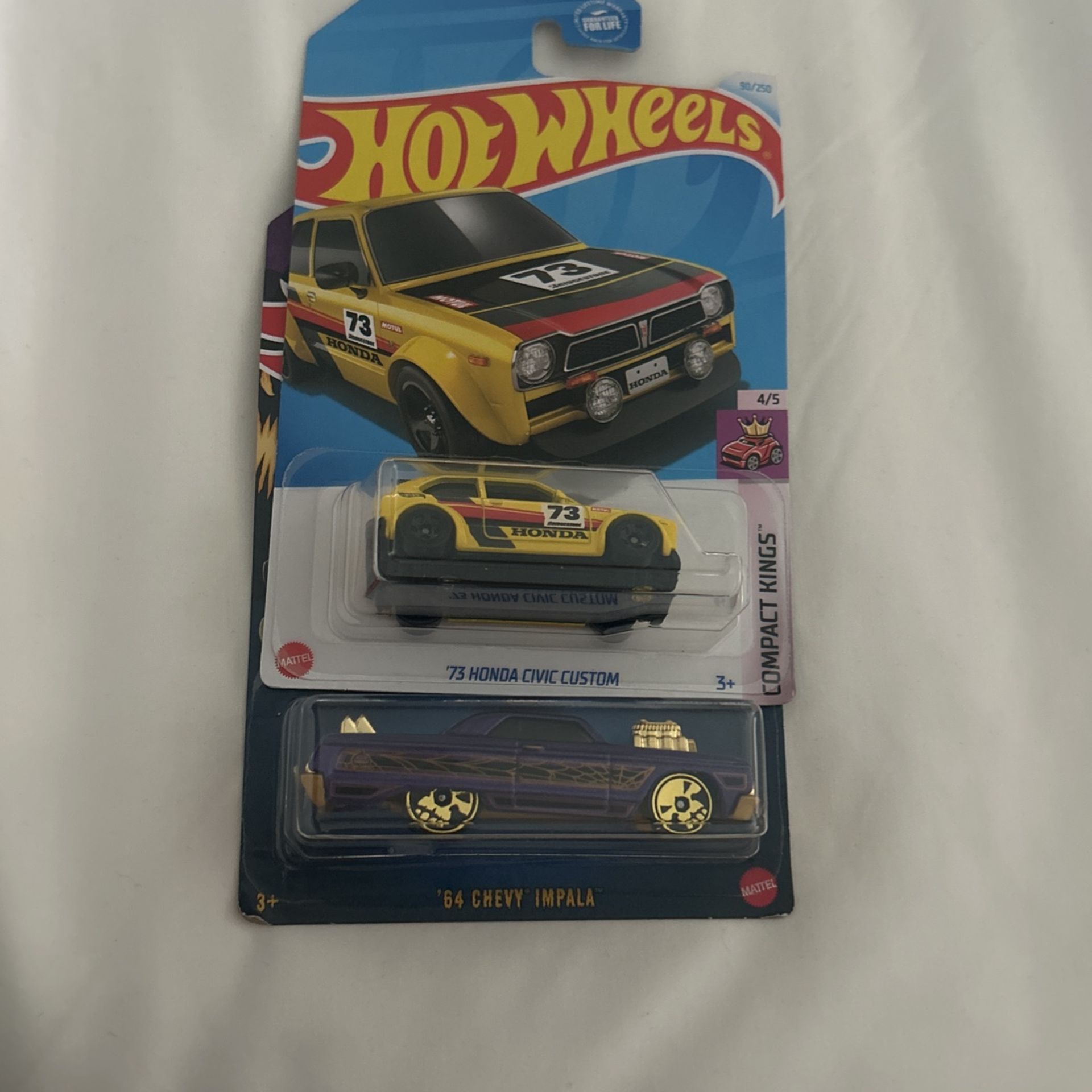 Hot Wheels 64 Chevy Impala X 73 Honda Civic Custom