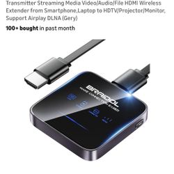 2026 Upgraded Wireless HDMI Display Dongle Adapter, Transmitter Streaming Media Video/Audio/File HDMI Wireless Extender from Smartphone, Laptop to HDT