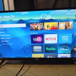 24 Inch Roku Onn TV With Remote Control.