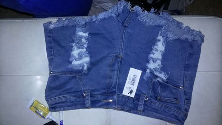 Blue jean shorts