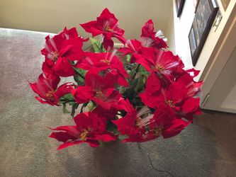 Fiber optic poinsettia