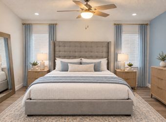 King size bed frame with storage drawer